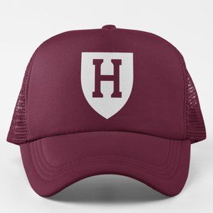NEW Harvard Crimson Shield H Foam Trucker Mesh Snapback Hat MAROON
